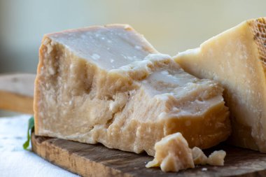 Geleneksel İtalyan yemekleri - 36 aylık mağaralarda Parma, Parmigiano-Reggiano, İtalya 'dan İtalyan parmesanlı sert inek sütlü peyniri
