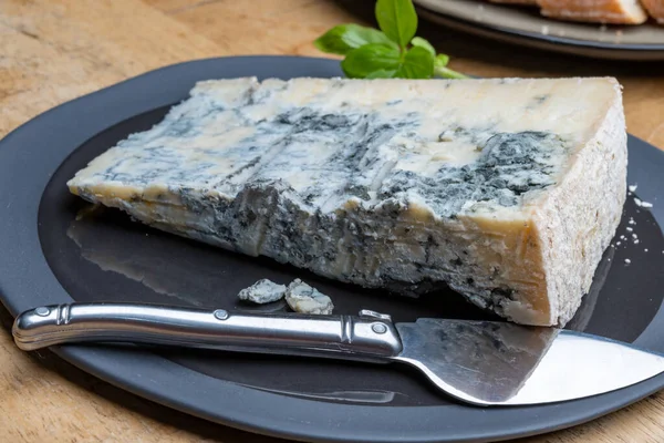 Συλλογή Τυριών Κομμάτι Από Ιταλικό Μπλε Τυρί Gorgonzola Picante Μπλε — Φωτογραφία Αρχείου