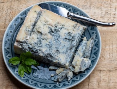 Peynir koleksiyonu, İtalya 'nın kuzeyinden mavi küflü İtalyan peynirli gorgonzola picante.