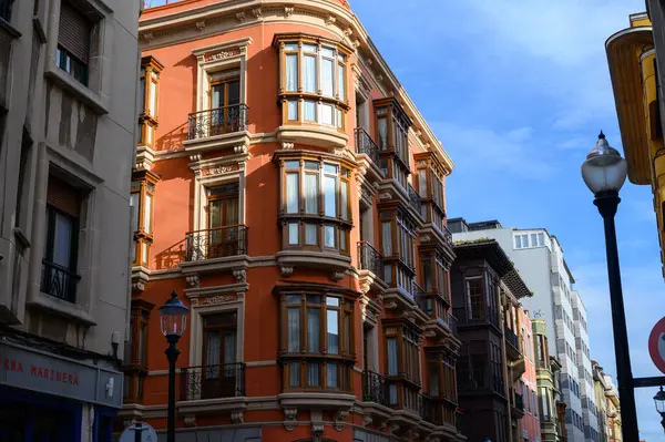 Spaziergang Der Altstadt Von Gijon Asturien Spanien Blick Auf Häuser — Stockfoto