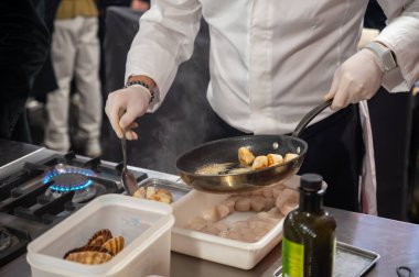 Ziyaretçiler için aşçılık mastırı, büyük aşçılar Fransız restoranları, güzel yemekler, kış festivali, Champagne Bulvarı, Epernay, Fransa