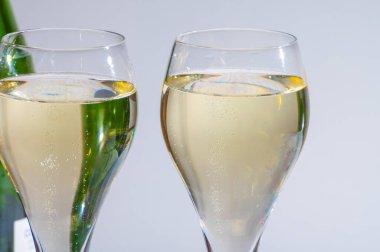 Şampanya kadehleri, krematoryum, kava veya kovboylar ve süsleme için noel yıldızları.