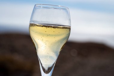 Fuerteventura 'nın güneyi, Kanarya adaları, mavi okyanus, dağlar, İspanya