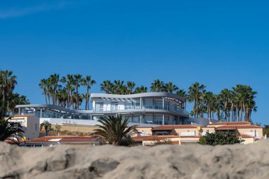 Kışın Costa Calma turistik beldesi Fuerteventura, Kanarya adaları, İspanya