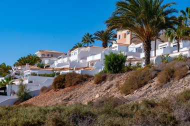 Kışın Costa Calma turistik beldesi Fuerteventura, Kanarya adaları, İspanya