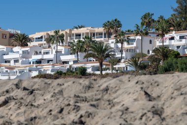 Kışın Costa Calma turistik beldesi Fuerteventura, Kanarya adaları, İspanya