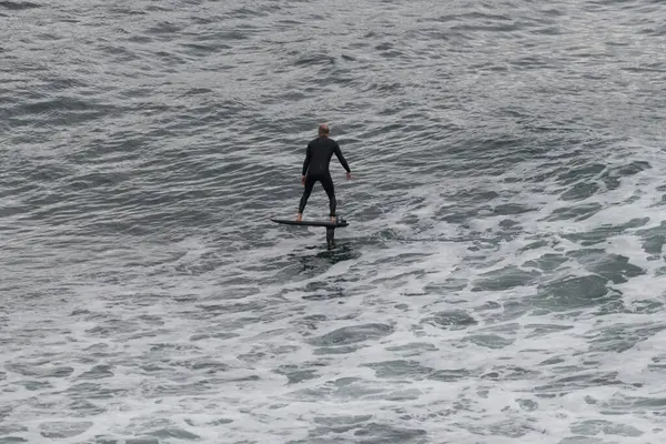 stock image Watersport surfing training in Ciboure and Fort of Socoa bay on Basque coast, South of France, Basque Country