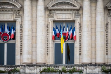 Coty of Tours sokak manzarası, Central Loire Vadisi 'ndeki şehir, Fransa' nın Loire Vadisi 'ndeki kaleleri ziyaret ediyor.