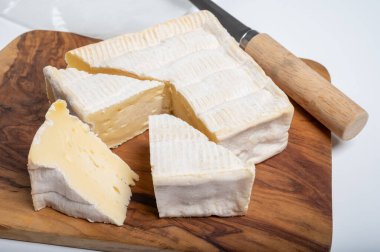 Fransız kare pont l 'eveque inek peyniri Calvados, Normandiya, Fransa' dan