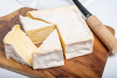 Fransız kare pont l 'eveque inek peyniri Calvados, Normandiya, Fransa' dan