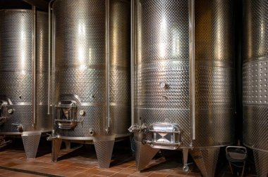 Tenerife 'deki Tacoronte-Acentejo Dağı' nın volkanik topraklarında şarap yapan şarap depolarının şarap mağaralarının ziyareti, Kanarya adaları tatili, İspanya, şarap turu