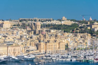 Valletta, Malta, 22 Mayıs 2022: Valletta şehir manzarası