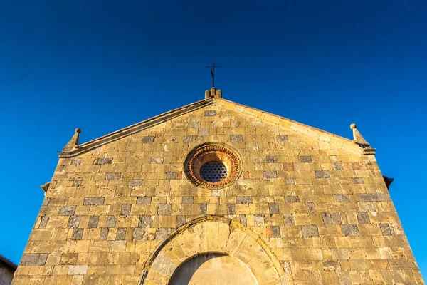 Kyrkan Monteriggioni Stad Toscana Italien — Stockfoto