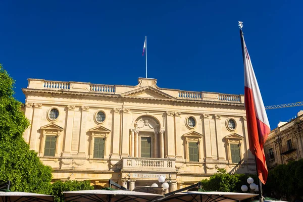 Valletta Könyvtár Belvárosban Málta — Stock Fotó