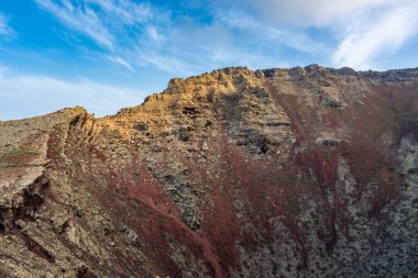 The crater of Monte Corona Volcano in Lanzarote, Canary Islands, Spain