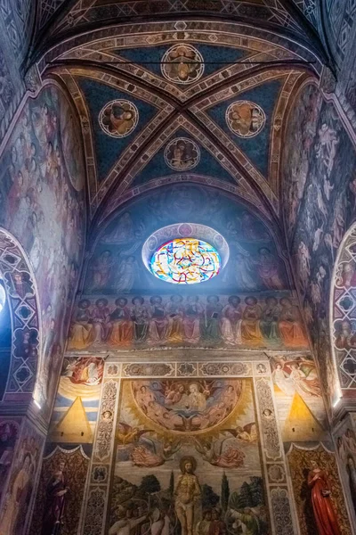 San Gimignano Italien April 2022 Schöne Fresken Mittelalterlichen Dom — Stockfoto