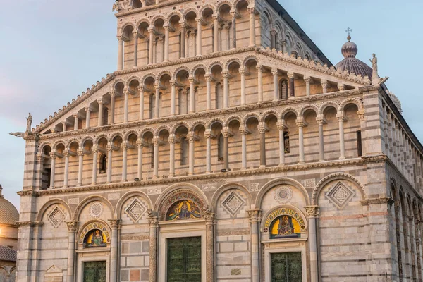 Pisa Katedrali Cephesi Toskana Talya — Stok fotoğraf