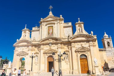 Rabat, Malta, 21 Mayıs 2022: Rabat Katedrali Barok cephesi