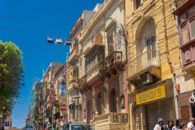 Gozo, Malta, 22 Mayıs 2022: Victoria şehir merkezindeki binalar