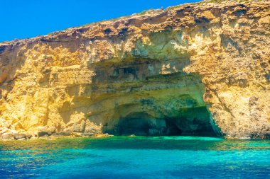 The beautiful water of the Crystal Lagoon of Comino Island, Malta