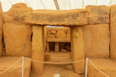 Megalithic ancient temple of Mnajdra in Qrendi Malta