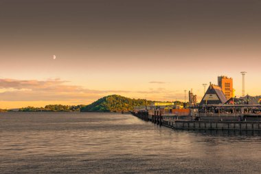 Oslo, Norway, 7 August 2022: Bay of Oslo at sunset