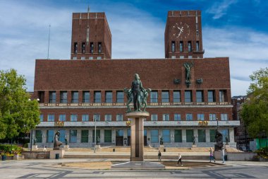 Oslo, Norway, 7 August 2022: View of the Oslo town hall