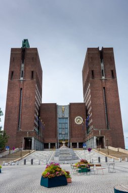 Oslo, Norway, 7 August 2022: The town hall of Oslo