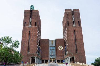 Oslo, Norway, 7 August 2022: The town hall of Oslo