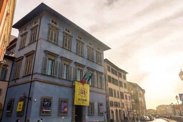 Pisa, Italy, 14 April 2022: Blue Palace of Pisa