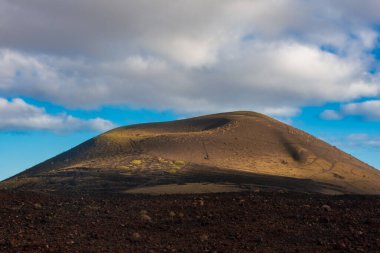 Crater of Caldera Colorada Volcano in Lanzarote, Canary islands, Spain