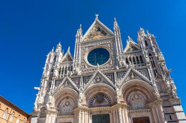 Muhteşem Siena Katedrali 'nin dışı, Toskana, İtalya