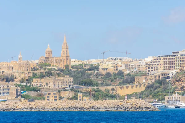 Landschap Van Gozo Eiland Van Zee Malta — Stockfoto