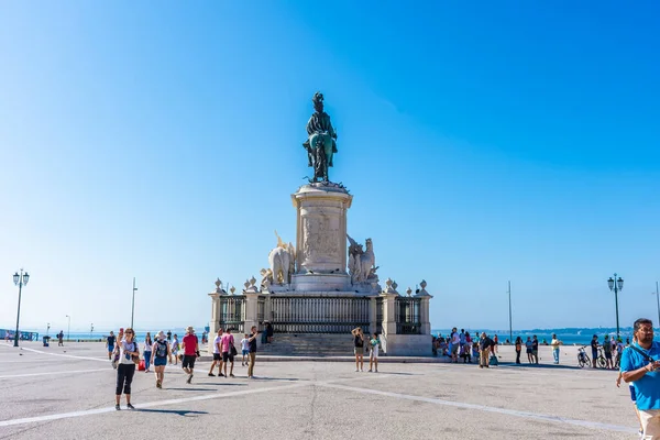 Lisbon Portugalsko Srpna 2018 Návštěva Turistů Praia Com — Stock fotografie