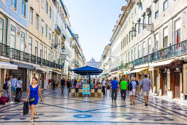 Lisabon Portugalsko Srpna 2018 Hlavní Ulice Města — Stock fotografie