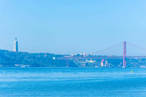 April Brücke Über Den Tejo Lissabon Portugal — Stockfoto
