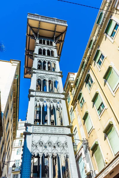 Starověký Santa Justa Výtah Lisabonu Portugalsku — Stock fotografie