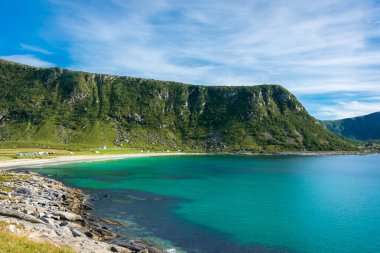 Haukland Beach in the Lofoten Islands, Norway