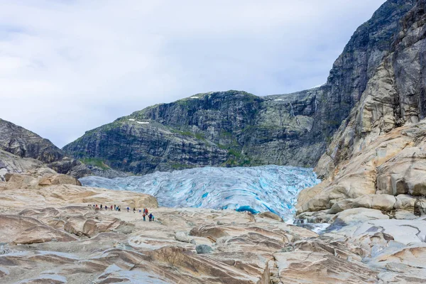 Nigardsbreen Glacier Beautiful Blue Melting Glacier Jostedalen National Park Norway — 스톡 사진