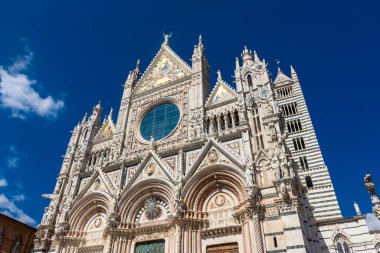 Muhteşem Siena Katedrali 'nin dışı, Toskana, İtalya