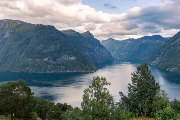 Άποψη Τοπίου Του Geirangerfjord Νορβηγία — Φωτογραφία Αρχείου