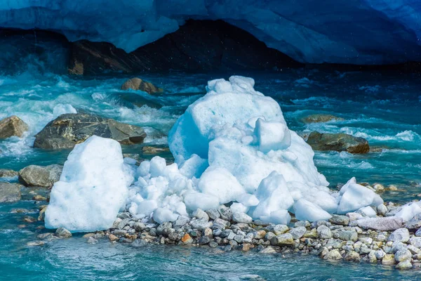 Ledovec Pod Ledovcem Nigardsbreen Překrásný Modrý Tající Ledovec Národním Parku — Stock fotografie