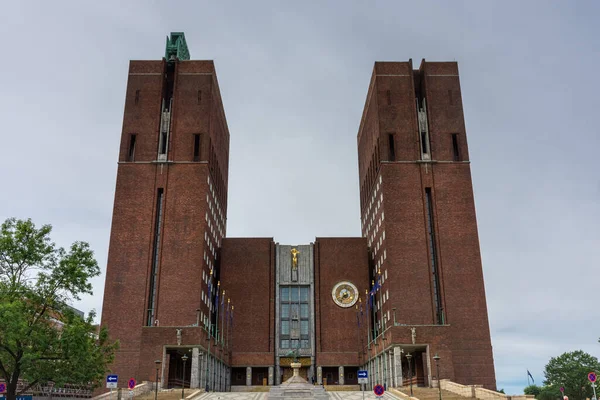 stock image Town Hall of Oslo in Norway