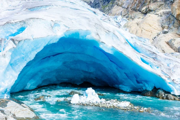 Ледник Nigardsbreen Красивый Голубой Тающий Ледник Национальном Парке Йостедален Норвегия — стоковое фото