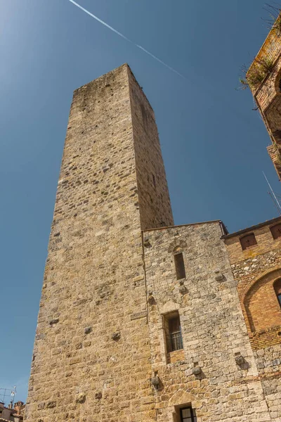 Ancient Medieval Tower Town Center San Gimignano Tuscany Italy — 图库照片