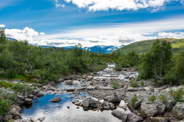 Beautiful Mountain Landscape Trail Trolltunga Norway — Stock Photo, Image