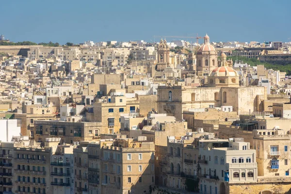 Stadsgezicht Van Birgu Een Van Drie Steden Van Malta — Stockfoto