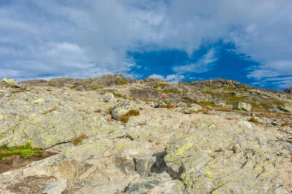 The hiking trail over the Besseggen Ridge in Jotunheimen National Park