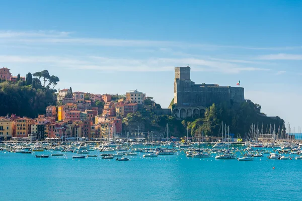 Vista Ciudad Costera Lerici Liguria Italia — Foto de Stock