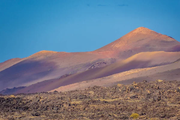 Wild Volcanic Landscape Timanfaya National Park Lanzarote Canary Islands Spain —  Fotos de Stock